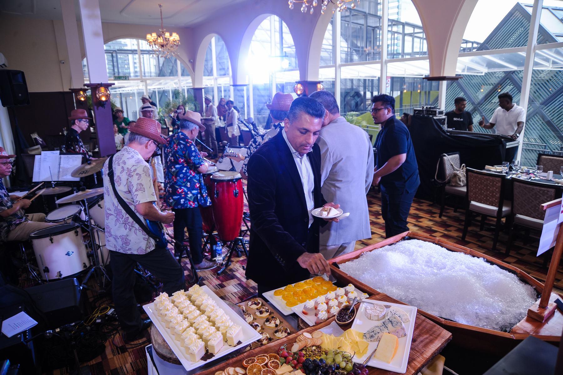 Buffet spread at an event